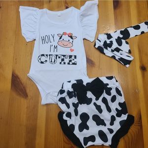 3pcs Onesie, Funny " Holy Cow I'm Cute "